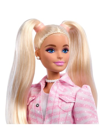Muñeca Barbie Deluxe Chaqueta vaquera rosa JJN69 BARBIE