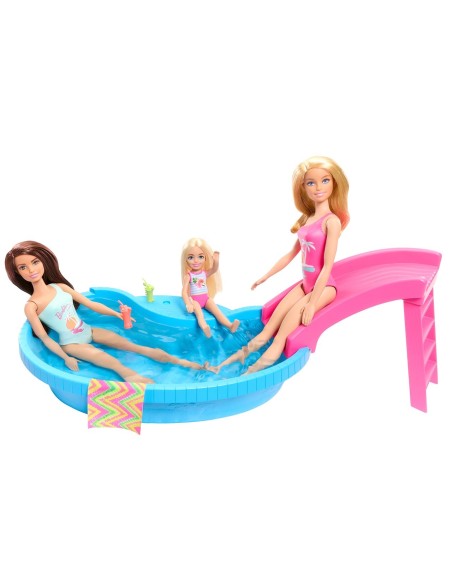 Muñeca Barbie Rubia con piscina HRJ74 BARBIE
