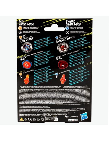 Beyblade X surtido pack de 2 sin lanzador F9586 BEYBLADE HASBRO