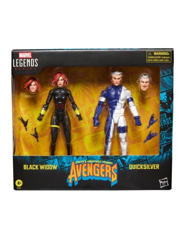 Pack 2 figuras Black Widow y Quicksilver G2122 MARVEL HASBRO
