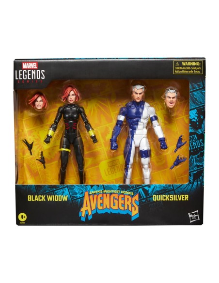 Pack 2 figuras Black Widow y Quicksilver G2122 MARVEL HASBRO
