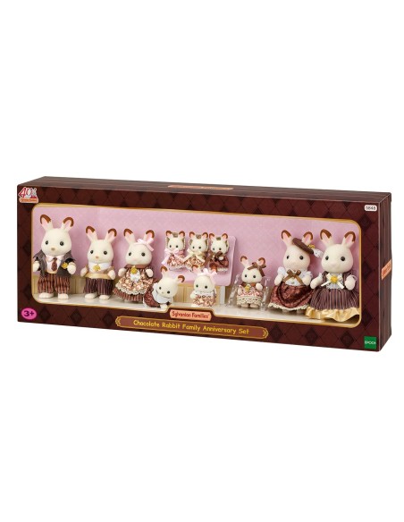 Set Aniversario Familia Conejo Chocolate 5848 SYLVANIAN