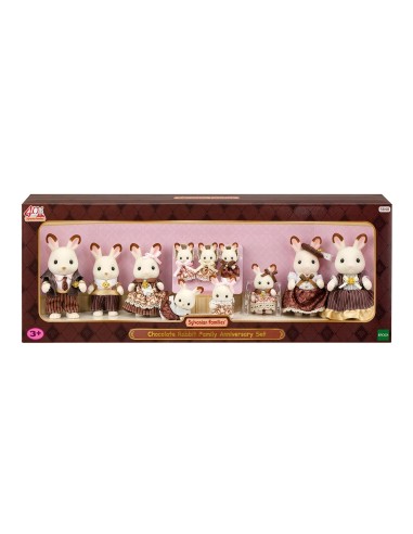 Set Aniversario Familia Conejo Chocolate 5848 SYLVANIAN