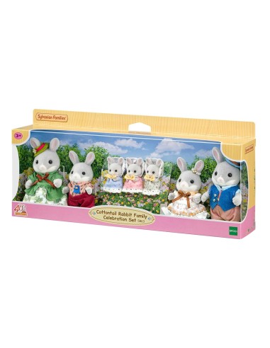 Familia Conejo Colita de Algodón Set Celebracion 5863 SYLVANIAN