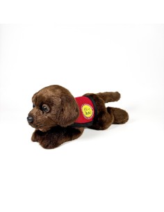 Peluche Labrador Chocolate 21Cm Con Chaleco 939D00248 BOCALAN DEQUBE