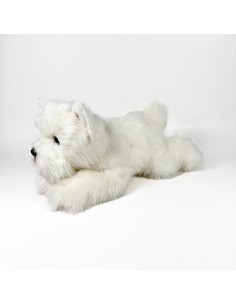 Peluche Terrier Blanco Tumbado 25Cm 939D00291 BOCALAN DEQUBE