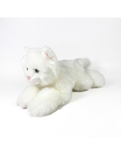 Peluche Gato Blanco Tumbado 25Cm 939D00301 BOCALAN DEQUBE