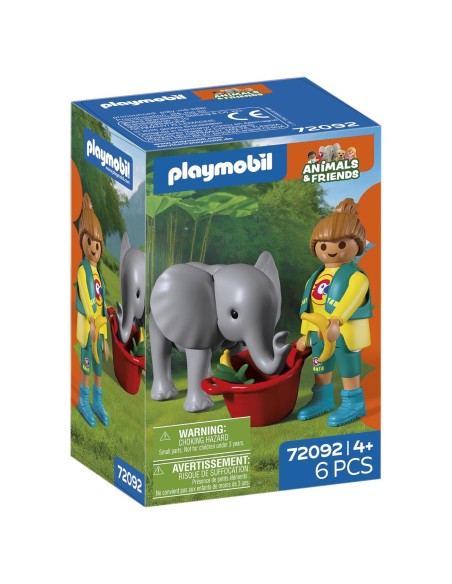 Zoo: Elefante bebé y Cuidadora 72092 PLAYMOBIL