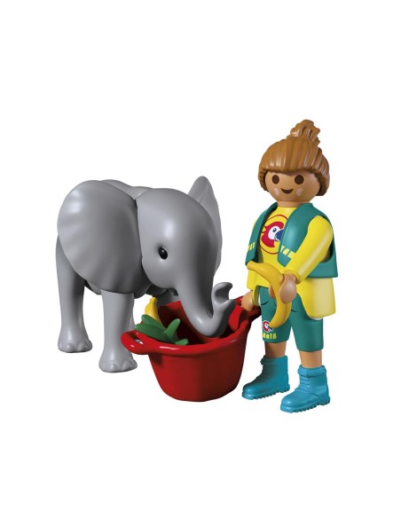 Zoo: Elefante bebé y Cuidadora 72092 PLAYMOBIL