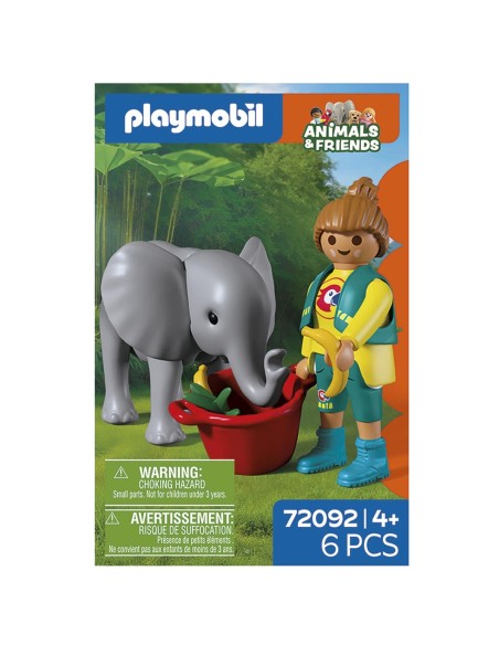 Zoo: Elefante bebé y Cuidadora 72092 PLAYMOBIL
