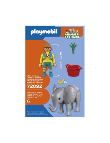 Zoo: Elefante bebé y Cuidadora 72092 PLAYMOBIL