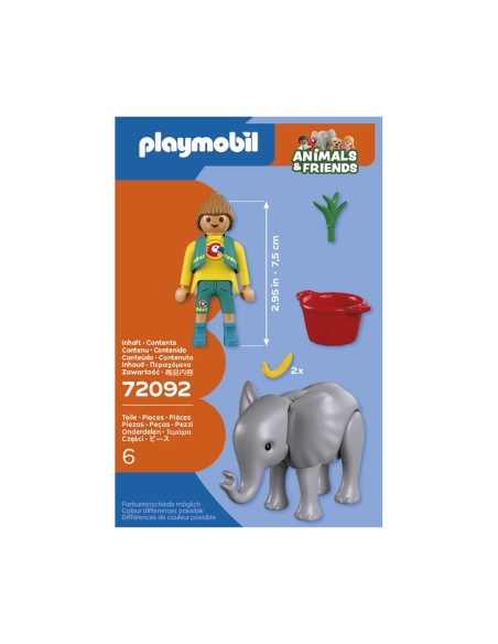Zoo: Elefante bebé y Cuidadora 72092 PLAYMOBIL