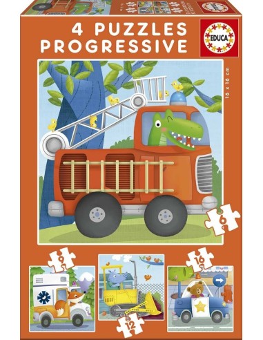 Set de 4 puzzles progresivos Patrulla de Rescate 17144 | EDUCA ...