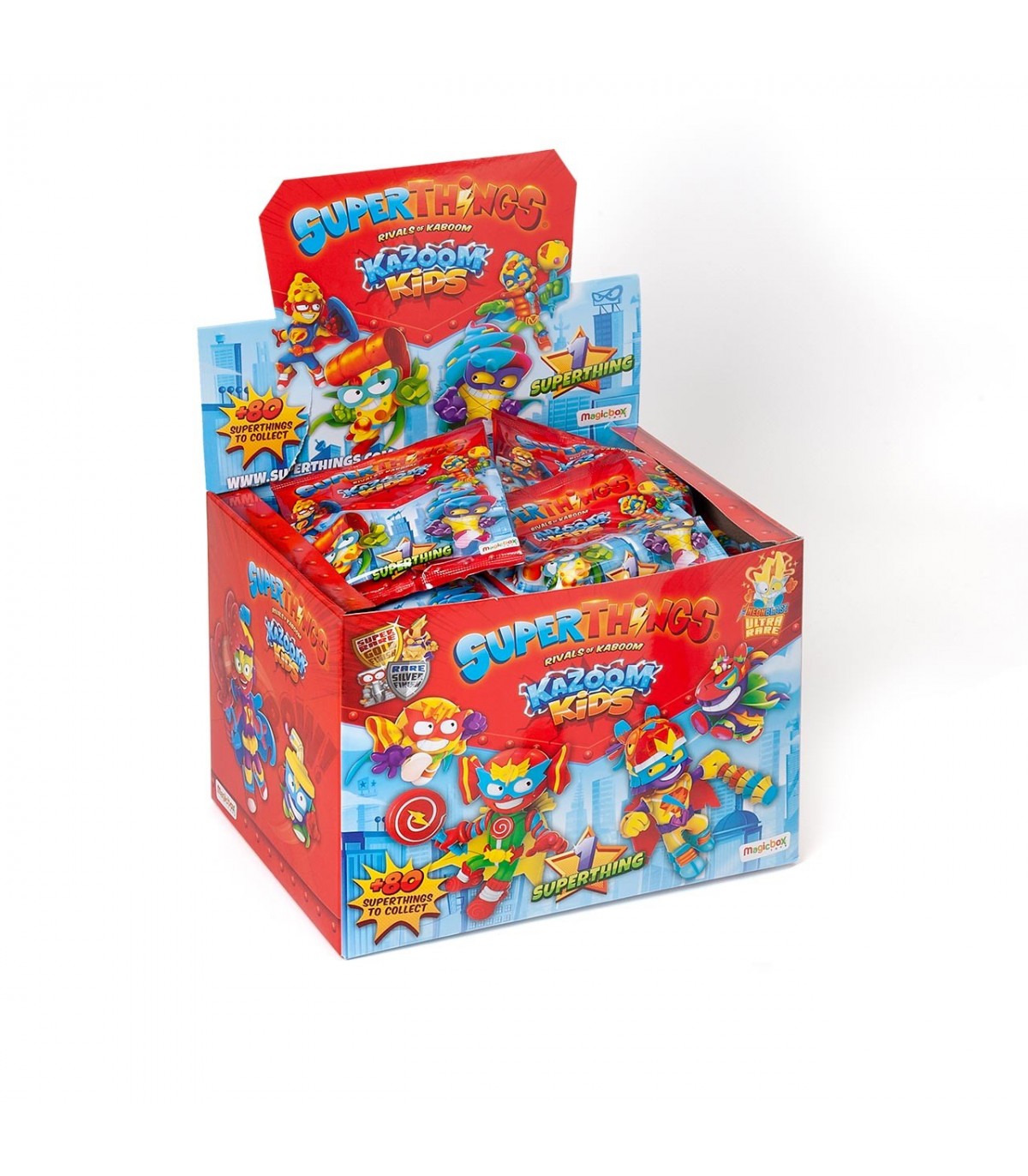 Expositor 50 sobres sorpresa Kazoom Kids PST8D250IN00EXP | SUPERTHINGS MAGIC BOX | Juguetes Abracadabra