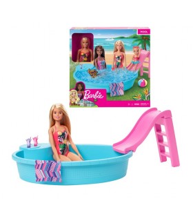 Muñeca Barbie con piscina GHL91 BARBIE