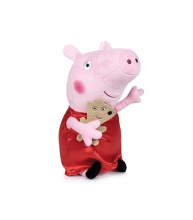 Peluche Peppa y Georges con muñeco 20 cm. 760020090 PEPPA PIG FAMOSA SOFTIES