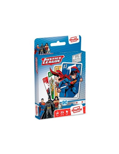 Juego de cartas 4 en 1 10025071 | JUSTICE LEAGUE SHUFFLE | Juguetes ...