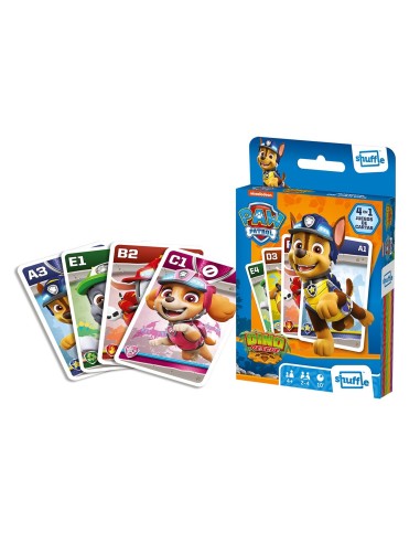 Juego de cartas 4 en 1 10027507 | PAW PATROL SHUFFLE | Juguetes Abracadabra
