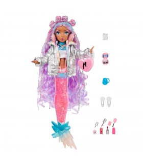 Muñeca Barbie Color Reveal con 25 sorpresas Tie Dye Verde y mascota