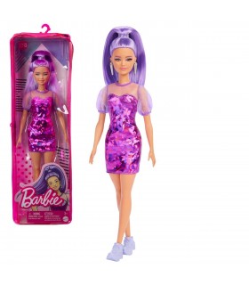 Muñeca Barbie Fashionista con pelo morado HBV12 BARBIE