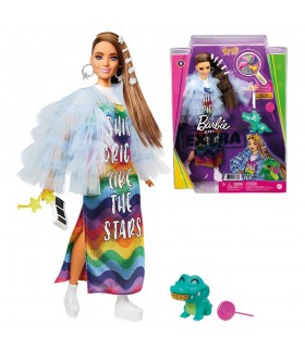 Muñeca Barbie extra vestido arcoiris GYJ78 BARBIE