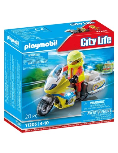 Moto de Emergencias con Luz Intermitente City Life 71205 PLAYMOBIL