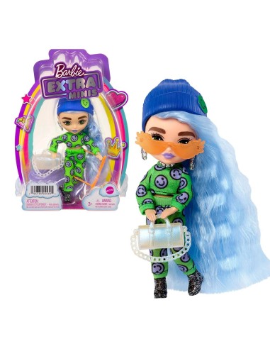 Muñeca Barbie extra mini pelo azul hielo HGP65 BARBIE