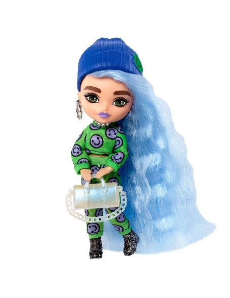 Muñeca Barbie extra mini pelo azul hielo HGP65 BARBIE