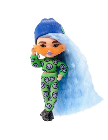 Muñeca Barbie extra mini pelo azul hielo HGP65 BARBIE