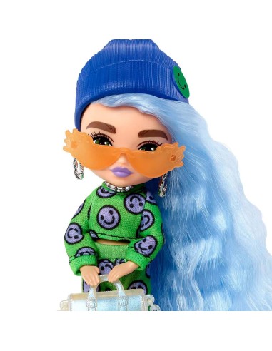 Muñeca Barbie extra mini pelo azul hielo HGP65 BARBIE