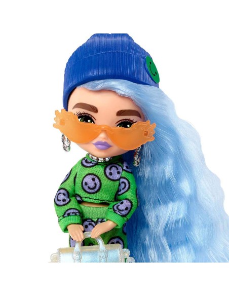 Muñeca Barbie extra mini pelo azul hielo HGP65 BARBIE