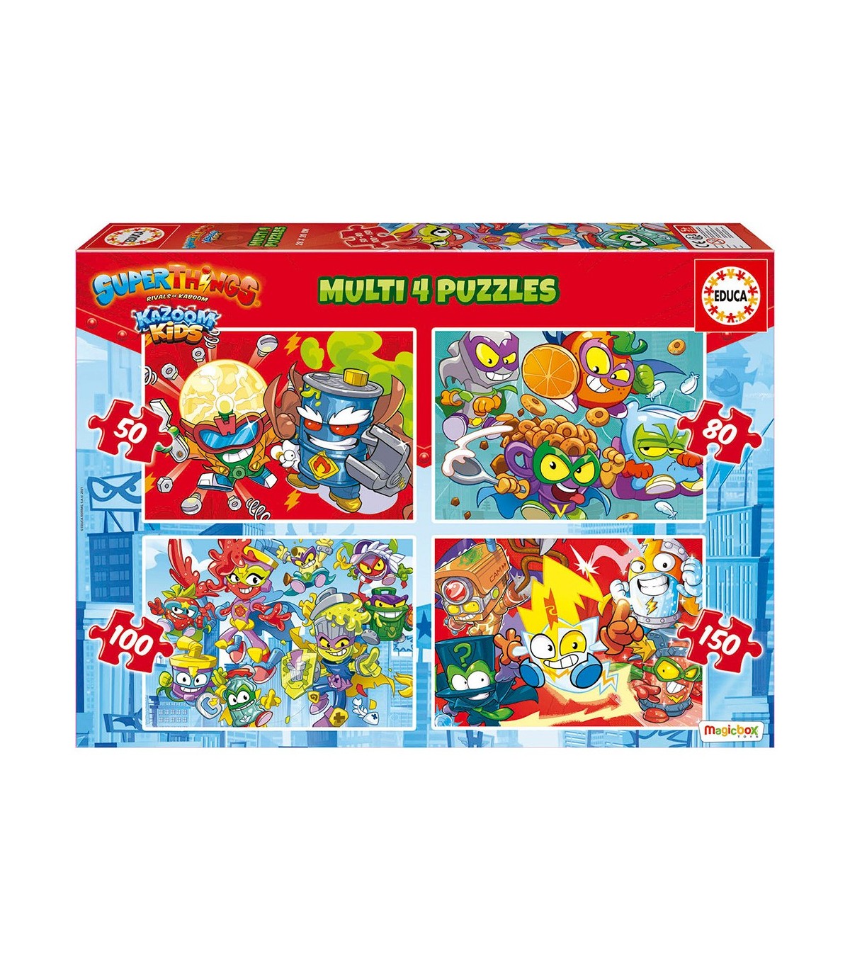 Puzzle Multi 50-80-100-150 piezas Superthings 19206 | SUPERZINGS EDUCA ...