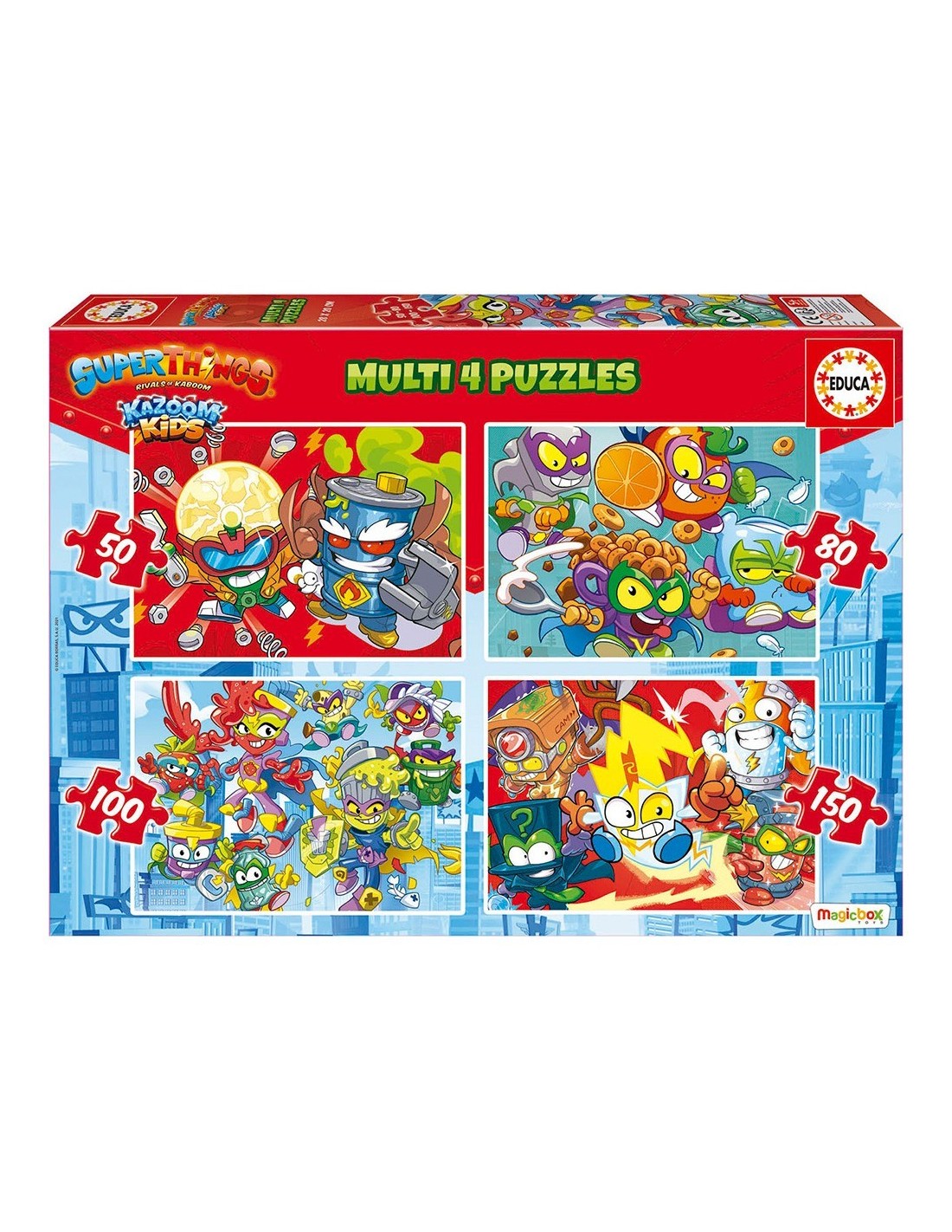 Puzzle Multi 50-80-100-150 piezas Superthings 19206 | SUPERZINGS EDUCA ...