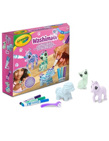 Washimals Pets Set de 3 mascotas colores pastel 74-7511 CRAYOLA