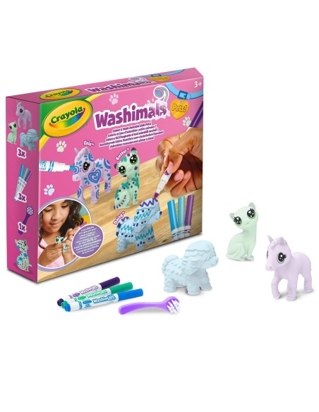 Washimals Pets Set de 3 mascotas colores pastel 74-7511 CRAYOLA