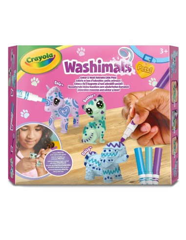 Washimals Pets Set de 3 mascotas colores pastel 74-7511 CRAYOLA