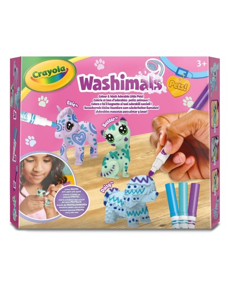Washimals Pets Set de 3 mascotas colores pastel 74-7511 CRAYOLA