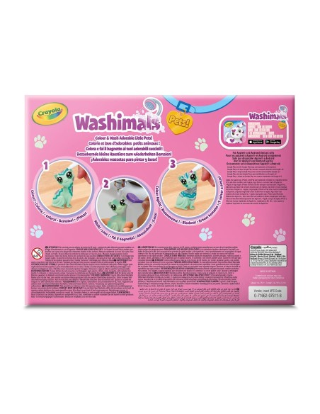 Washimals Pets Set de 3 mascotas colores pastel 74-7511 CRAYOLA