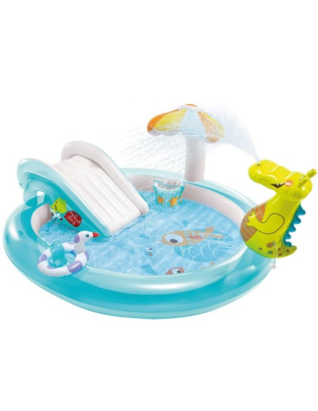 Centro de juegos cocodrilo con tobogán 57165NP INTEX