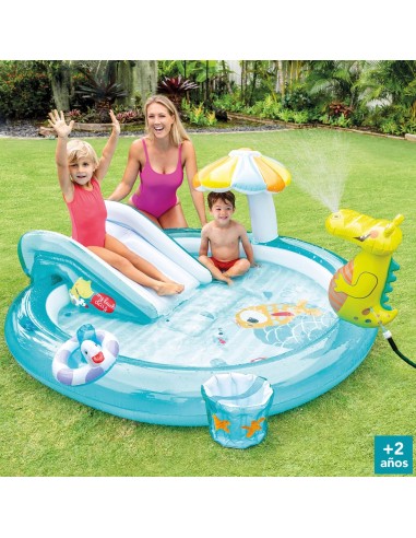 Centro de juegos cocodrilo con tobogán 57165NP INTEX