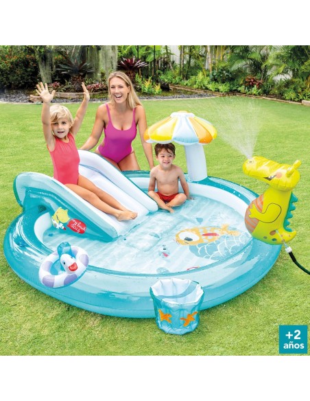 Centro de juegos cocodrilo con tobogán 57165NP INTEX