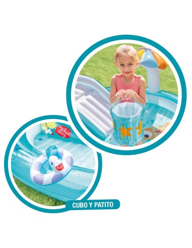 Centro de juegos cocodrilo con tobogán 57165NP INTEX