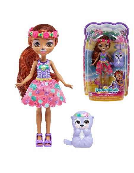 Muñeca Enchantimals Nutria y mascota HXB98 ENCHANTIMALS MATTEL